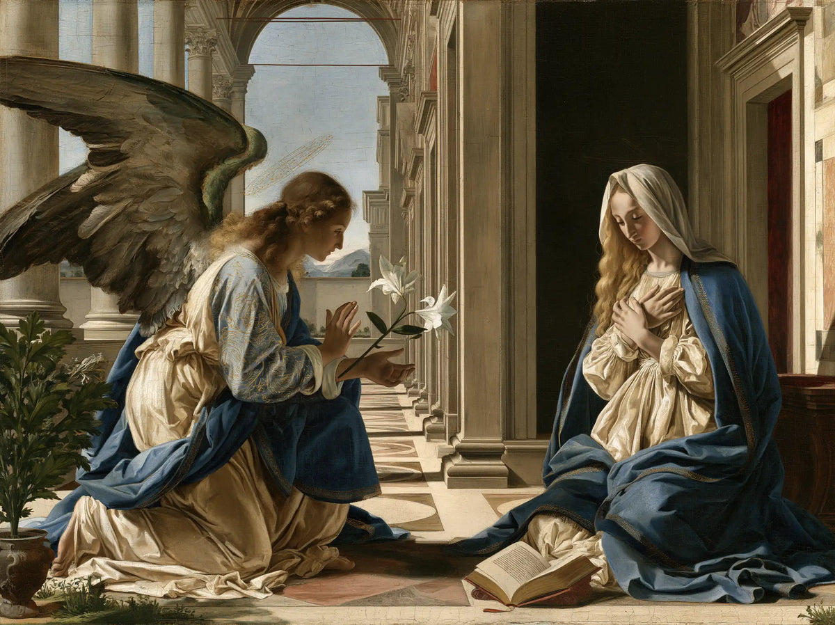 The Annunciation — Pages in the Fold of the Blue Mantle