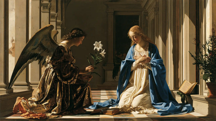 The Annunciation — The White Bouquet in the Marble Gallery