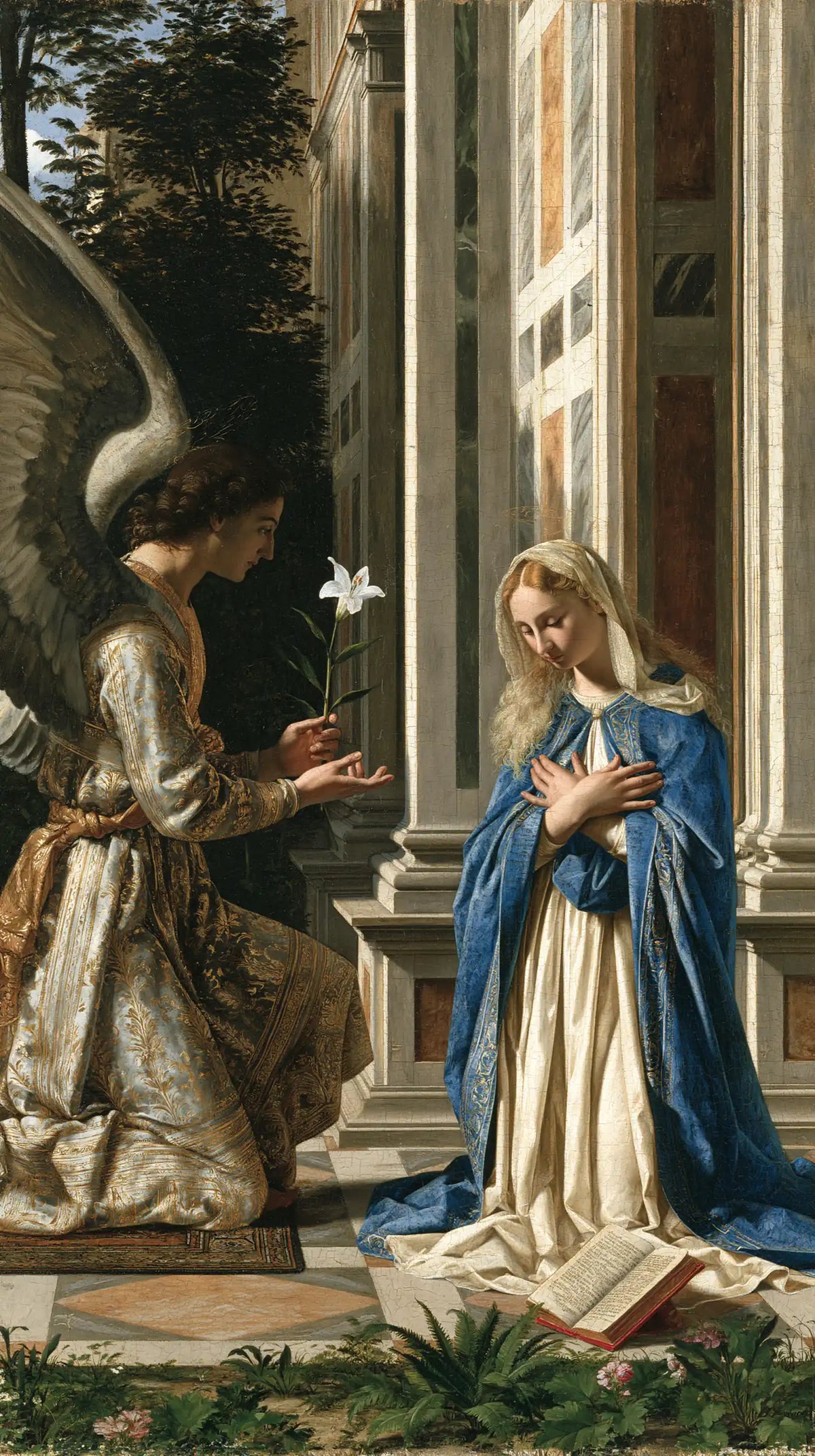 The Annunciation — The Offering beside Pale Marble