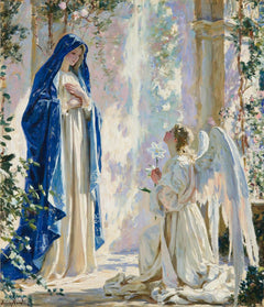 Annunciation at the Flowering Threshold – Impressionist Art · Portrait