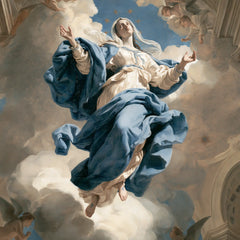 The Assumption of Mary — The Great Blue Fold in the Light