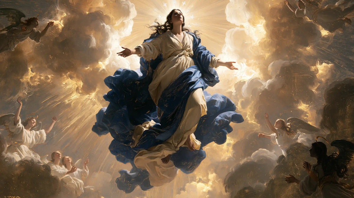 The Assumption of Mary — Flight Above the Slanting Rays