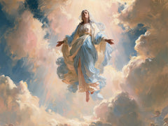 The Assumption of Mary — The Rose-Tinted Step in Pearly Air