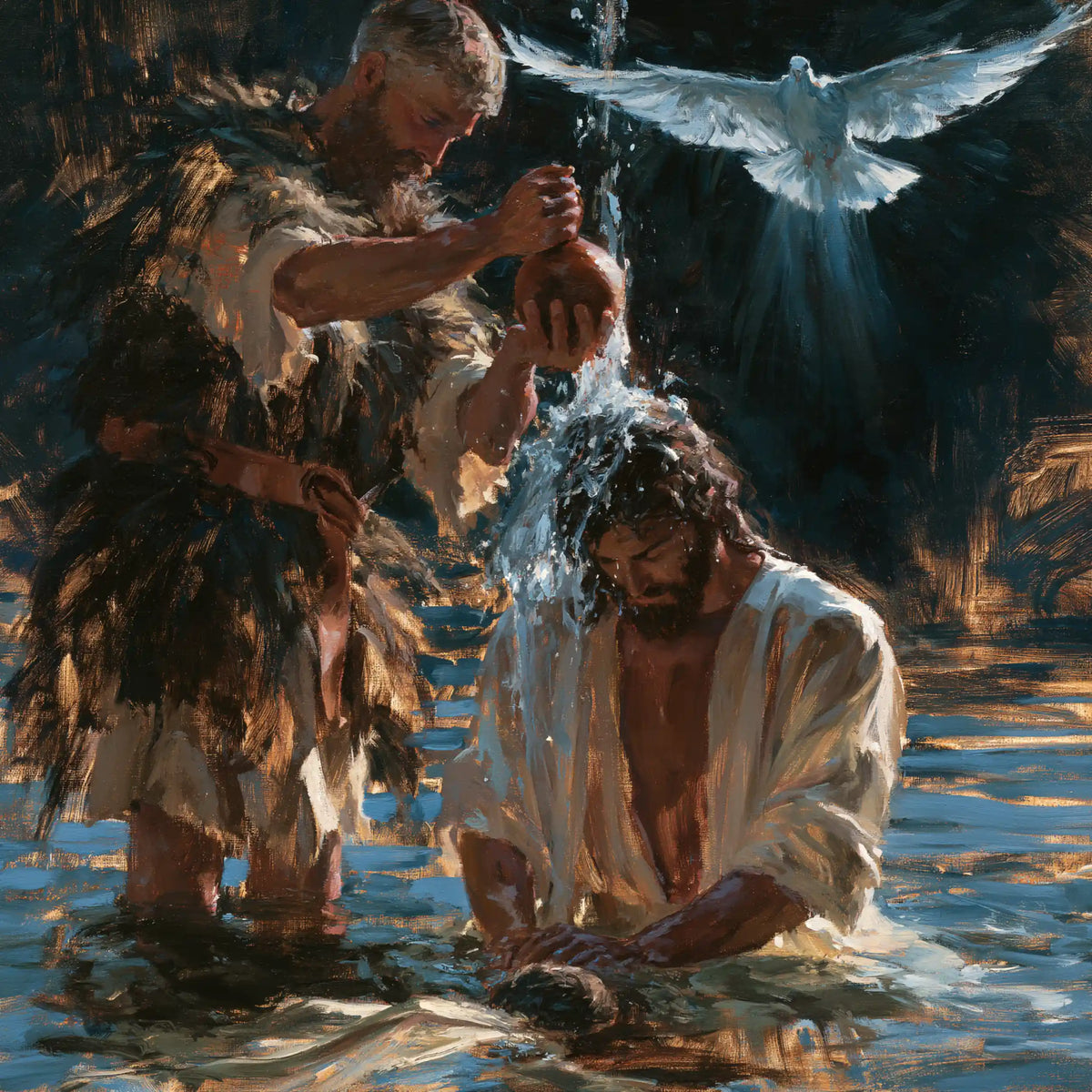 The Baptism of Jesus – Expressionist · Kneeling in the Jordan · Square no. 5