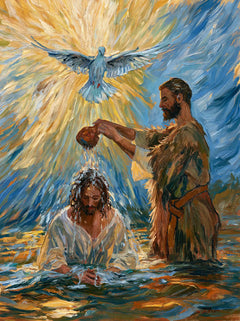The Baptism of Jesus – Post-Impressionist · Kneeling in the Jordan · Portrait no. 10