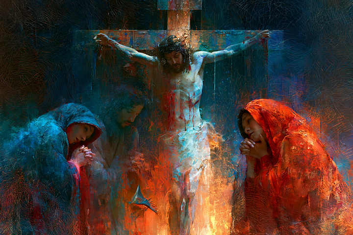 The Crucifixion — Two Prayers between Fire and Water