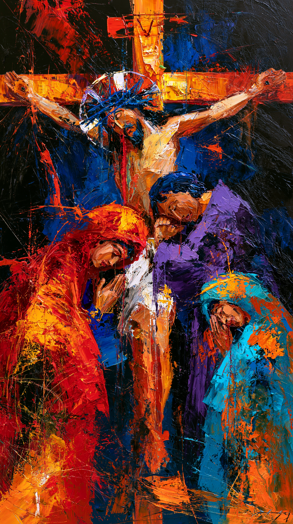Korsfästelsen - Expressionistisk · Porträtt nr 9 - Kristen konst