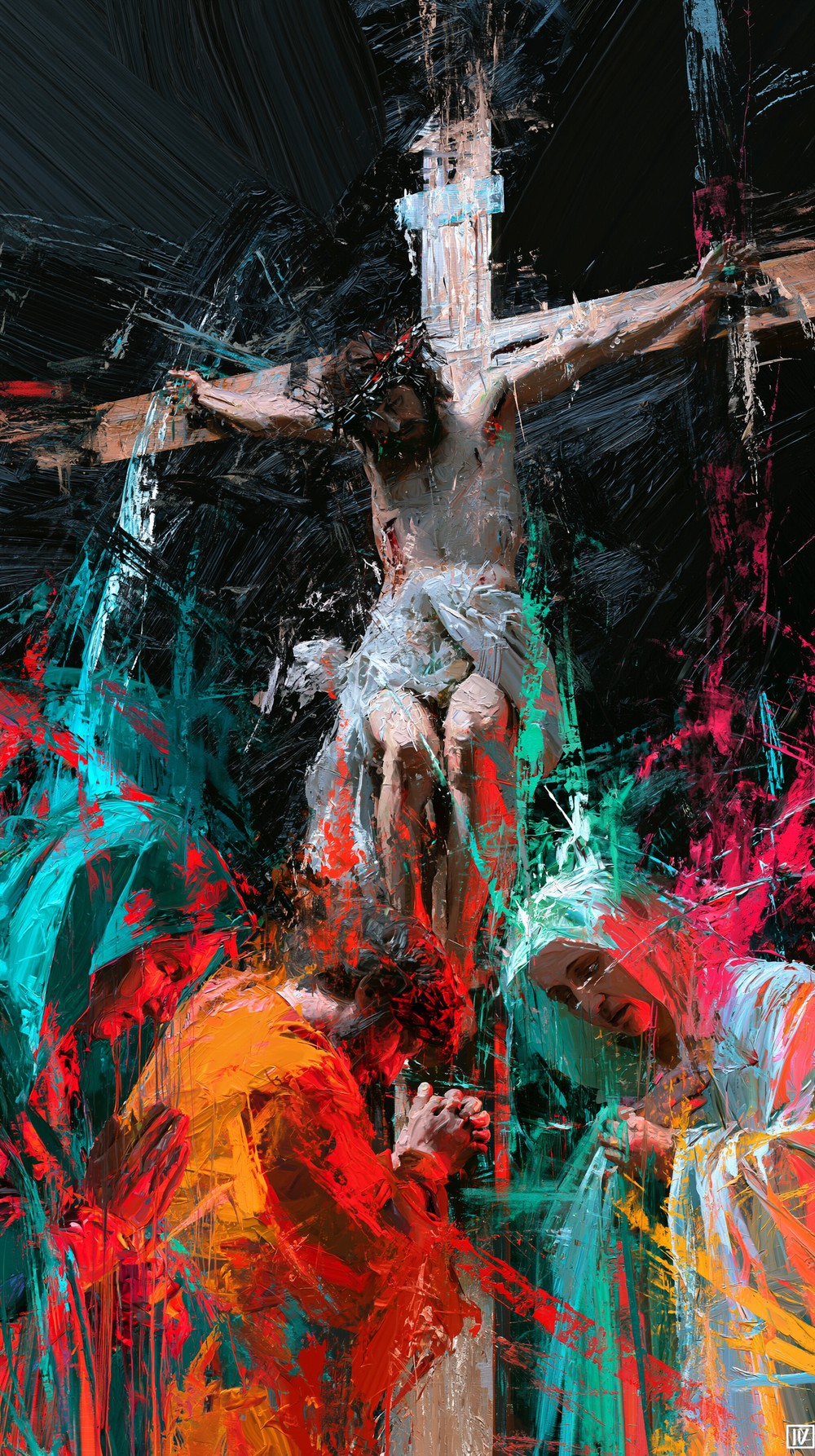 Korsfästelsen - Expressionistisk · Porträtt nr 10 - Kristen konst