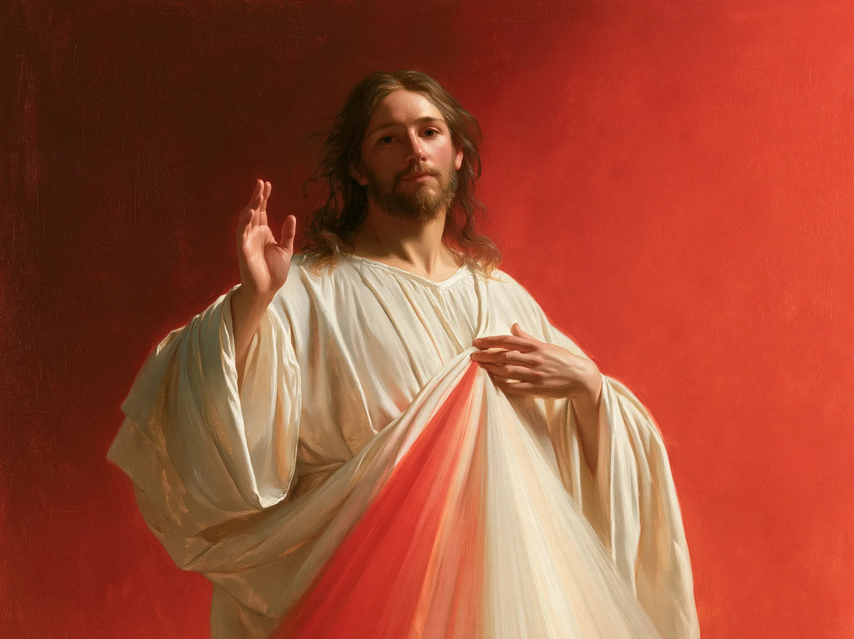 Divine Mercy Jesus – Benediction in Vermilion Light
