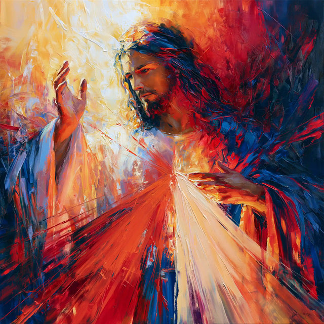 Divine Mercy Jesus – Expressionist · Square no. 2