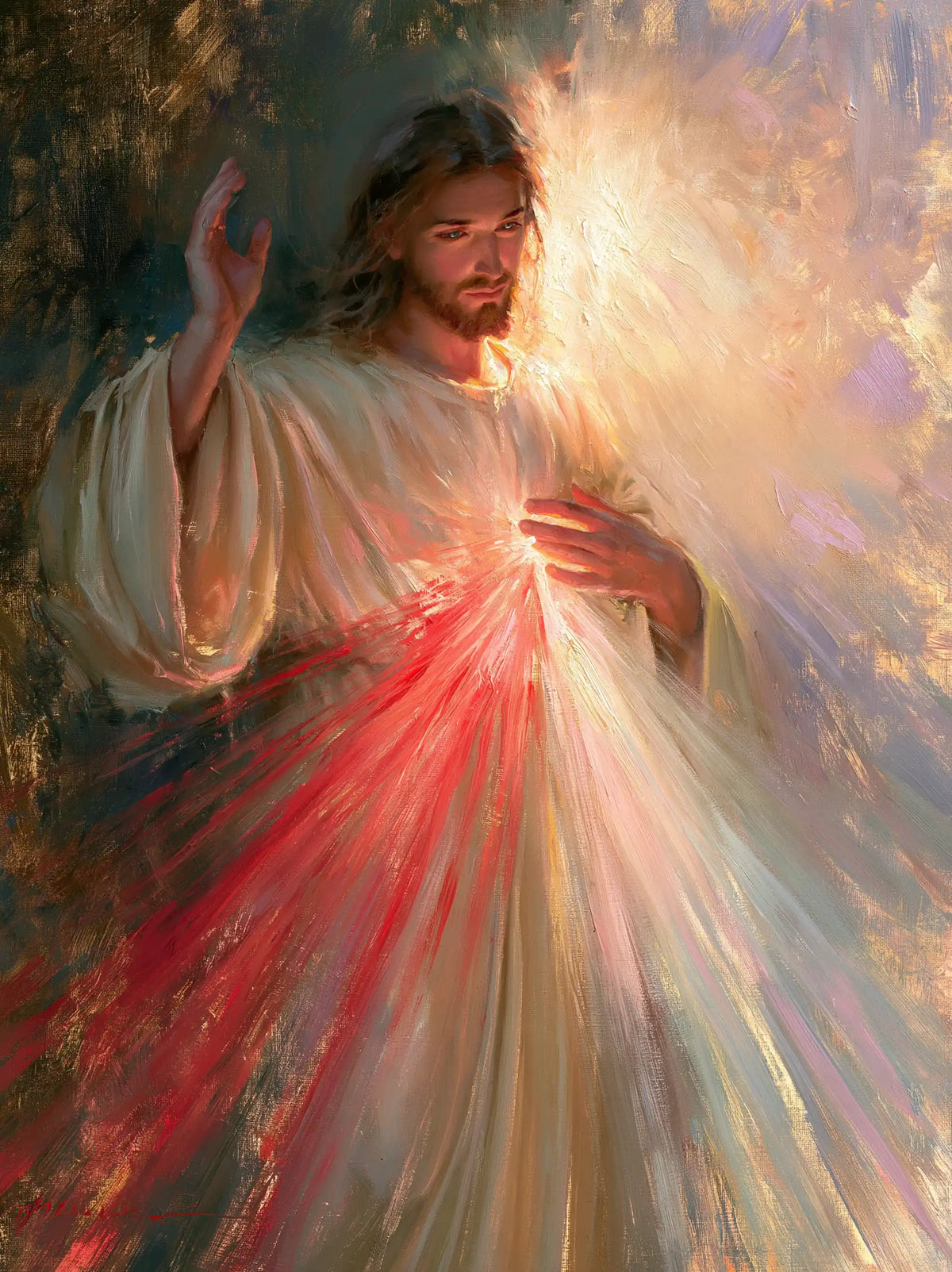 Divine Mercy Jesus — The Wellspring of Vermilion
