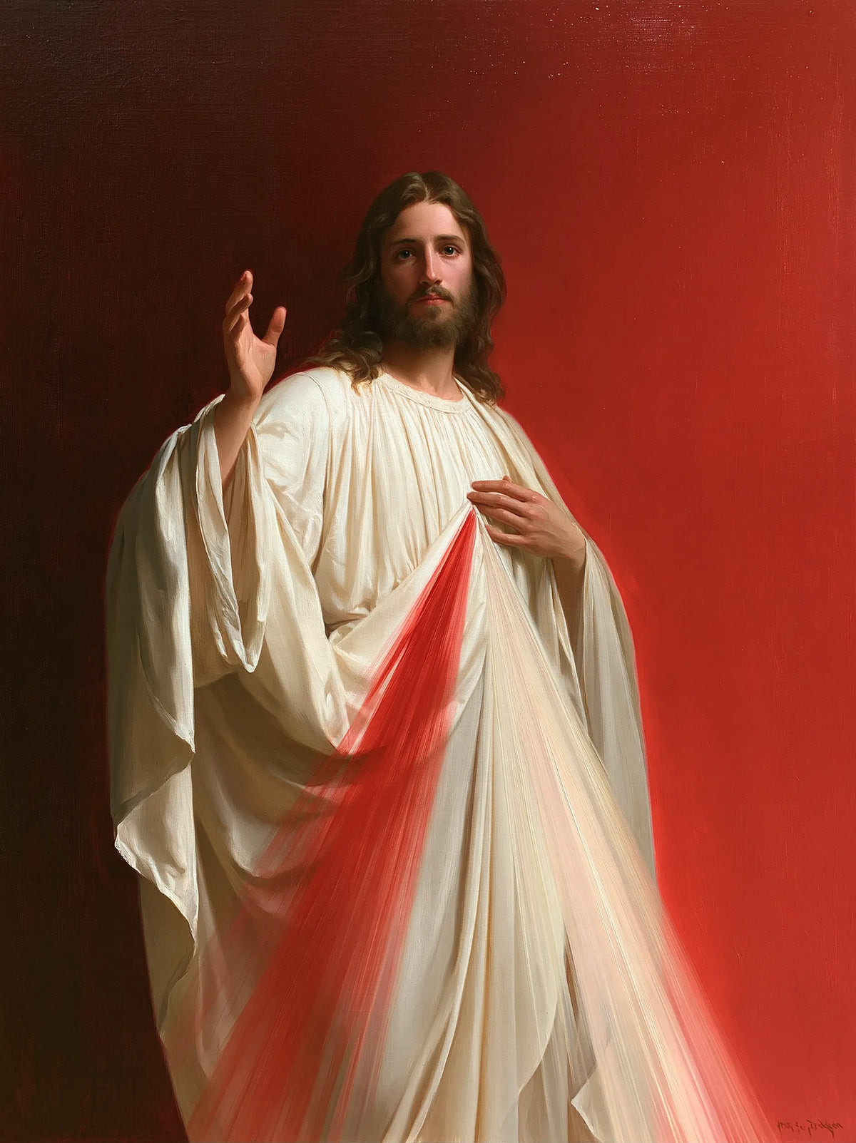 Divine Mercy Jesus – Mercy Emerging From Shadow