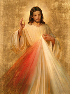 Divine Mercy Jesus — The Spring in the Sunlit Patina