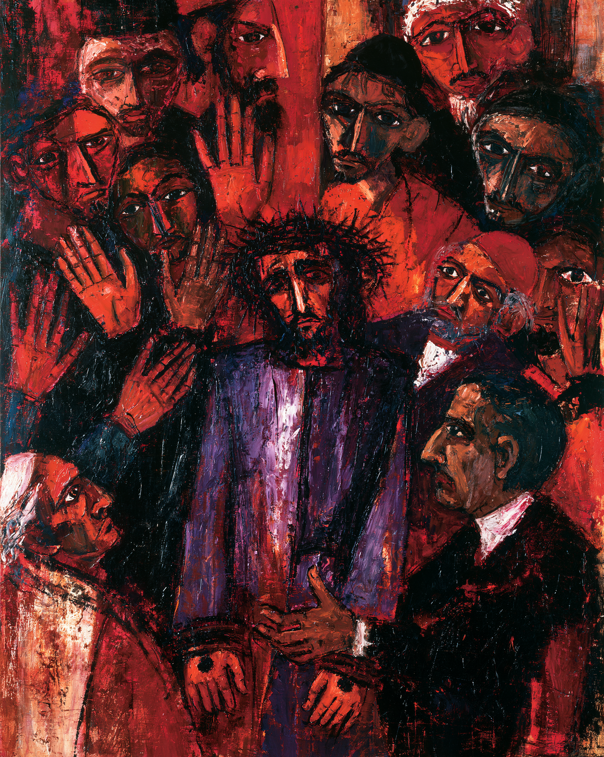Ecce Homo — The Captive in Red and White Texture