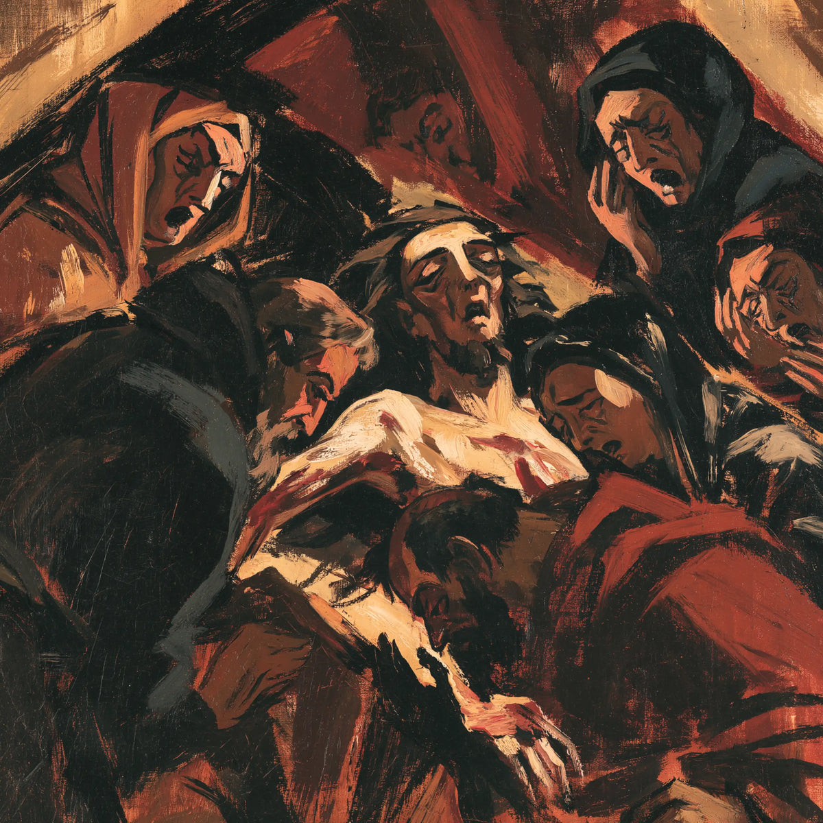 The Entombment of Jesus Christ — Hands in the Scarlet Circle