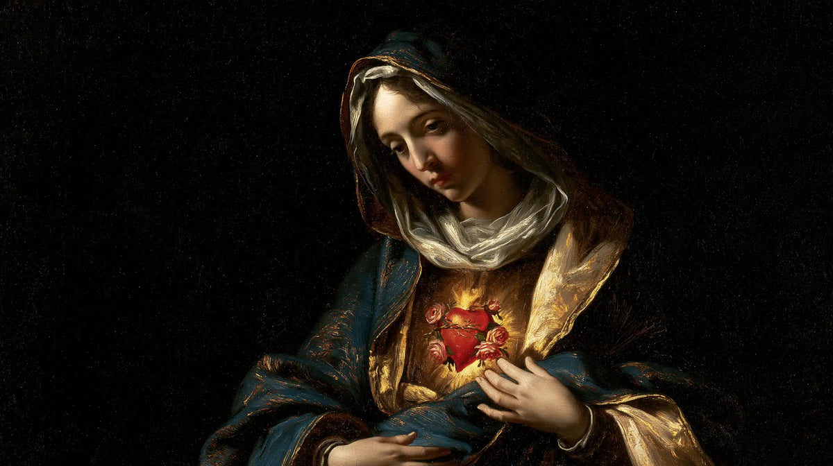The Immaculate Heart of Mary — The Heart Beneath the Crossed Veil