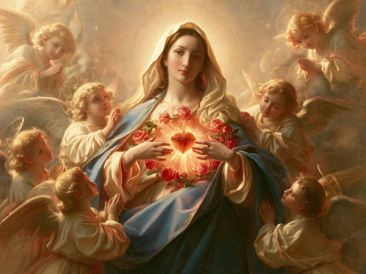 Immaculate Heart of Mary - Mary Surrounded by Angels · Landscape n° 3