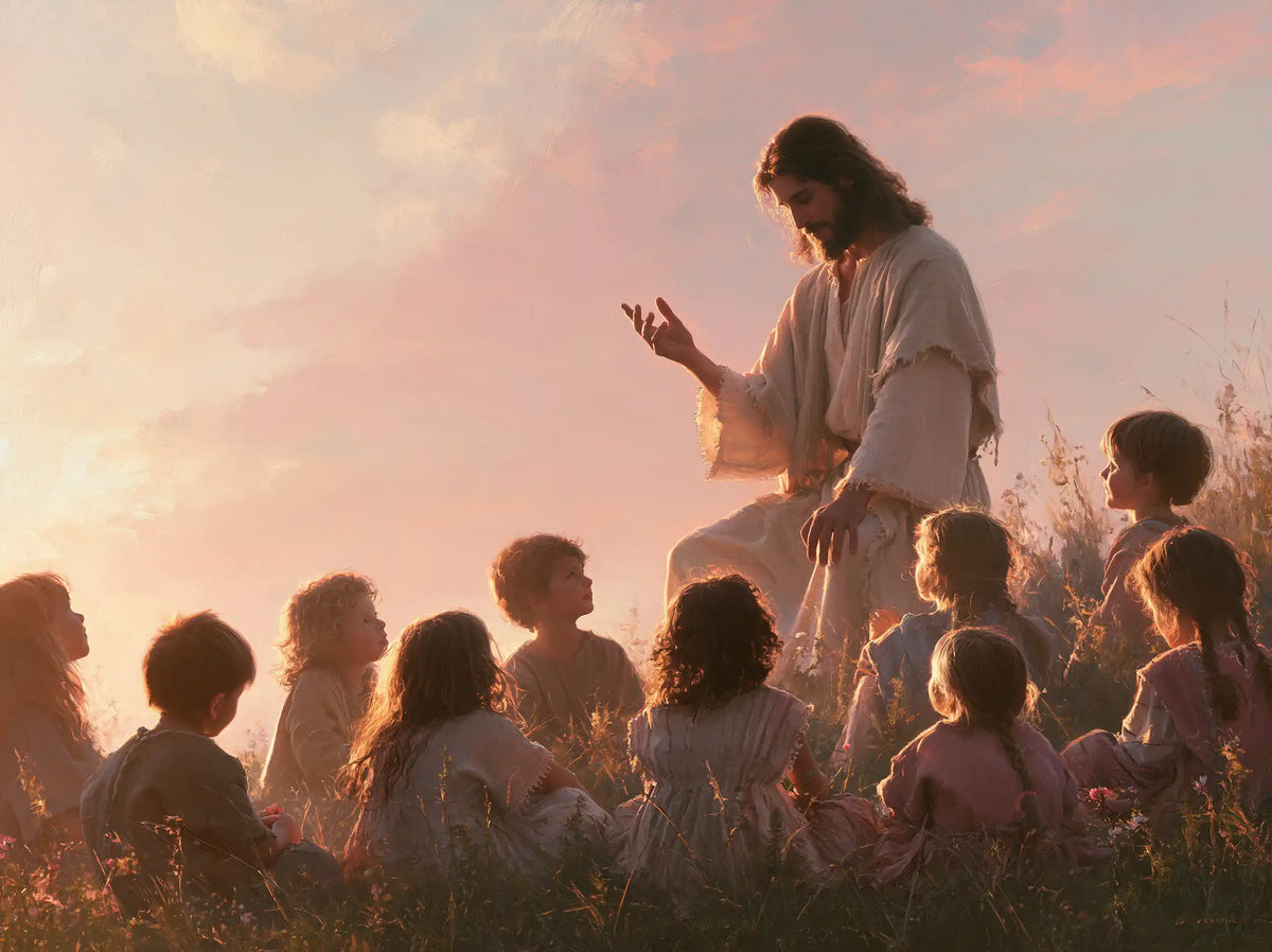 Jesus and the Children — The Word in the Rose-Coloured Morning