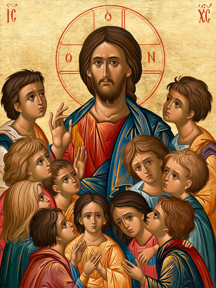 Jesus and the Children — Little Faces at the Threshold of Blue