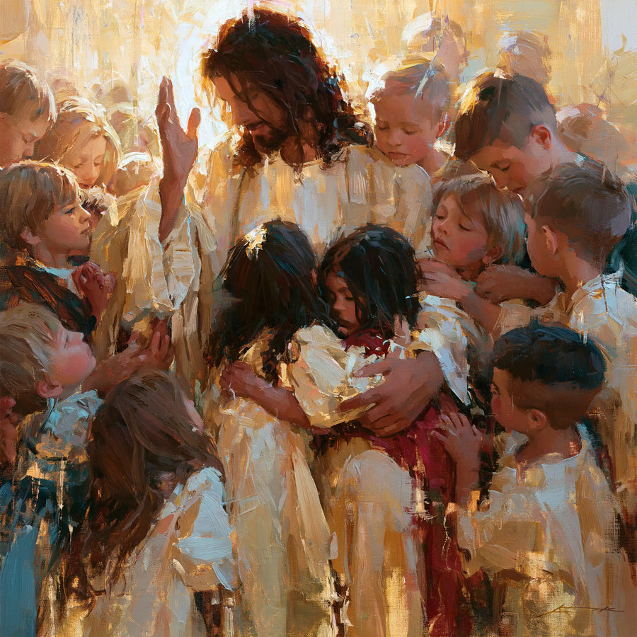 Jesus and the Children - Expressionist · Square n° 7