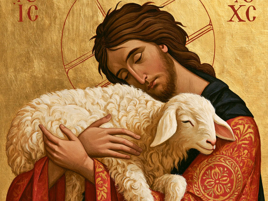 Jesus and the Lamb - Contemporary Byzantine · Landscape n° 3