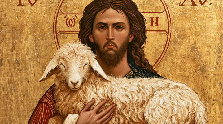 Jesus and the Lamb - Contemporary Byzantine · Landscape n° 7