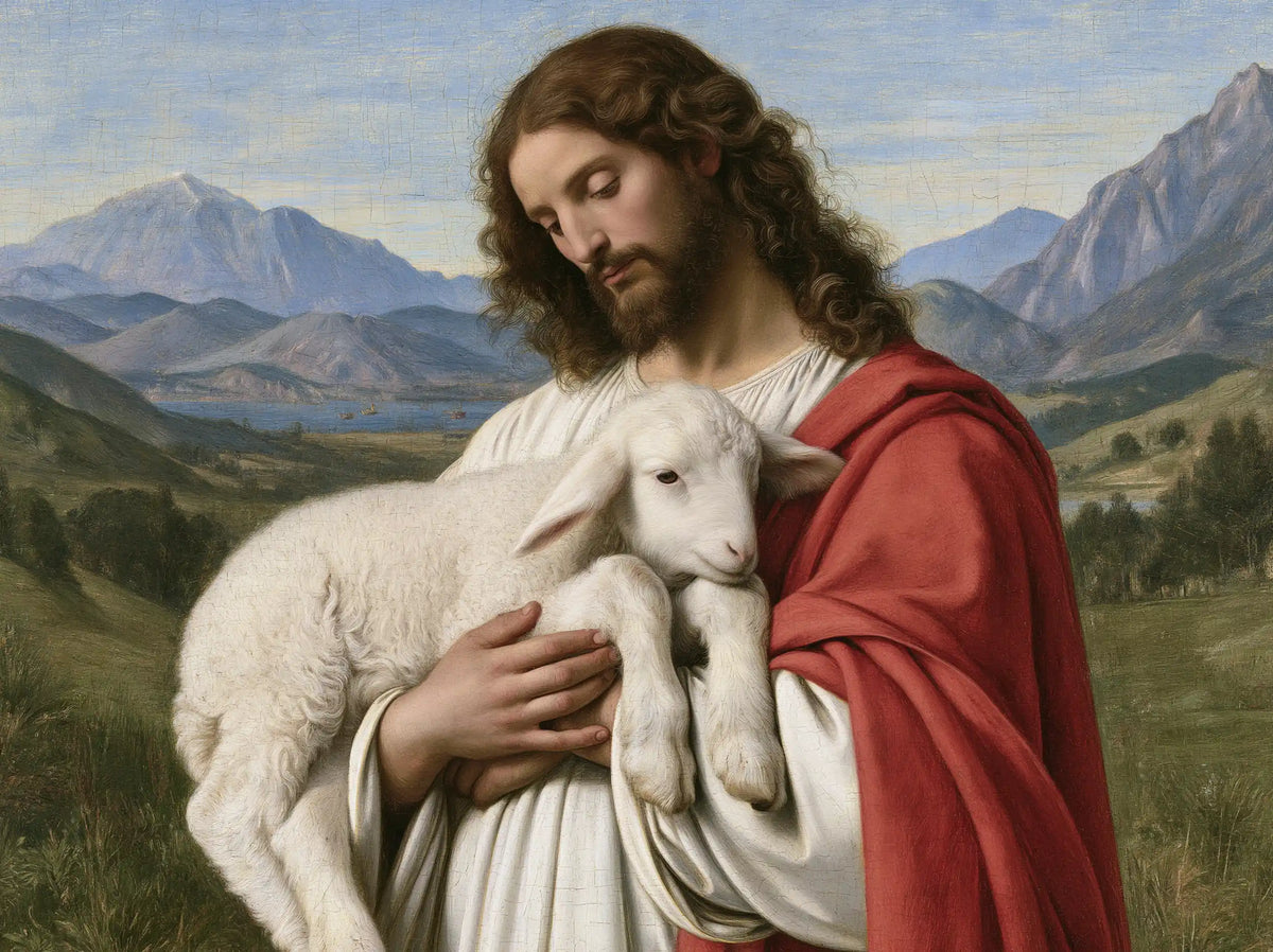 Jesus and the Lamb — Rest Above the Pastures