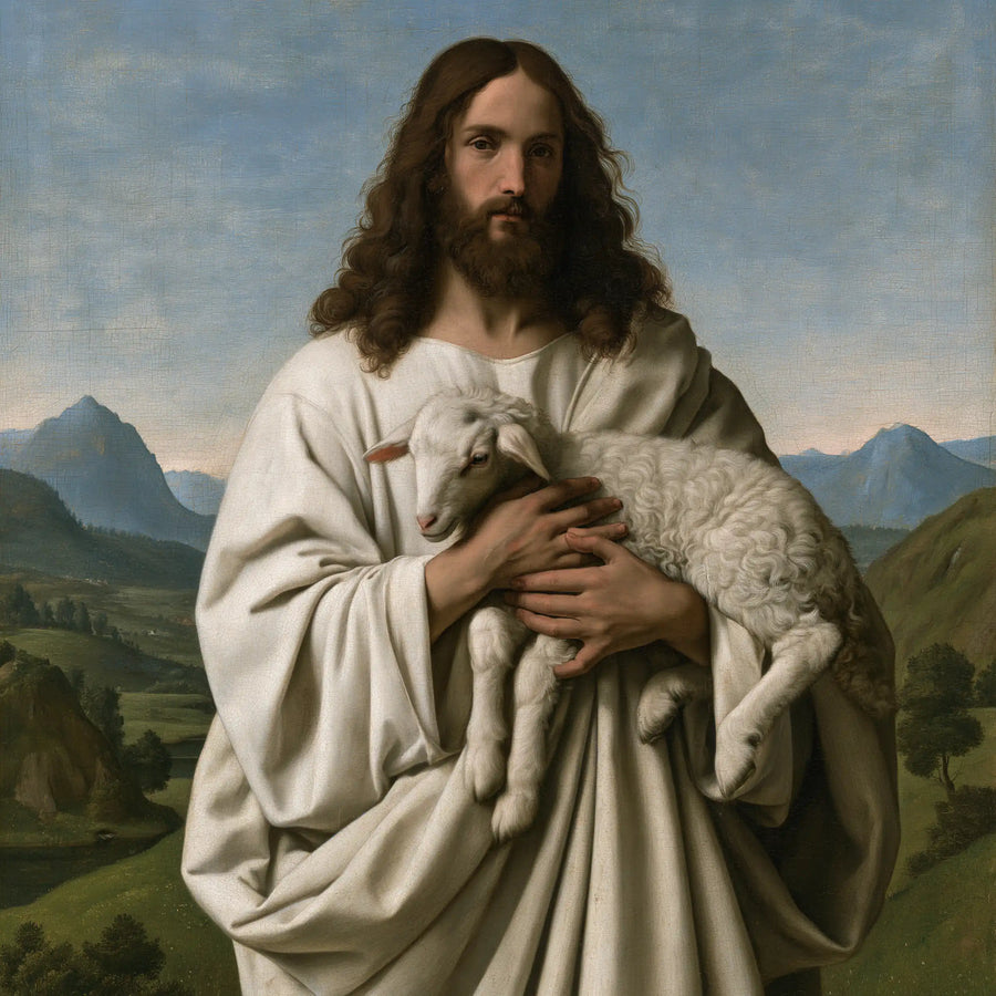 Jesus and the Lamb - Florentine Renaissance · Square n° 7