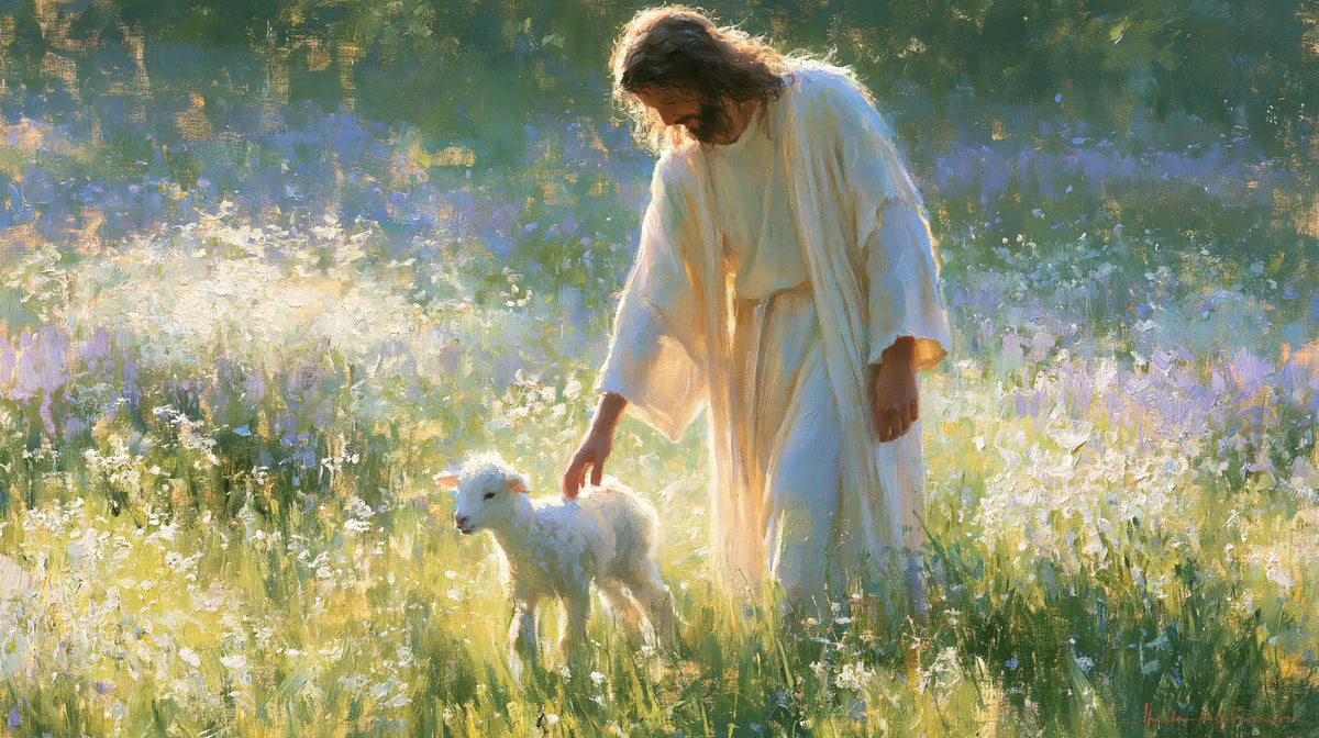 Jesus and the Lamb — The Caress of Golden Grasses