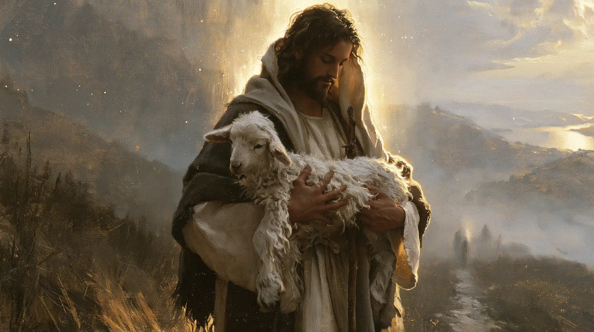 Jesus and the Lamb - Symbolist · Landscape n° 8