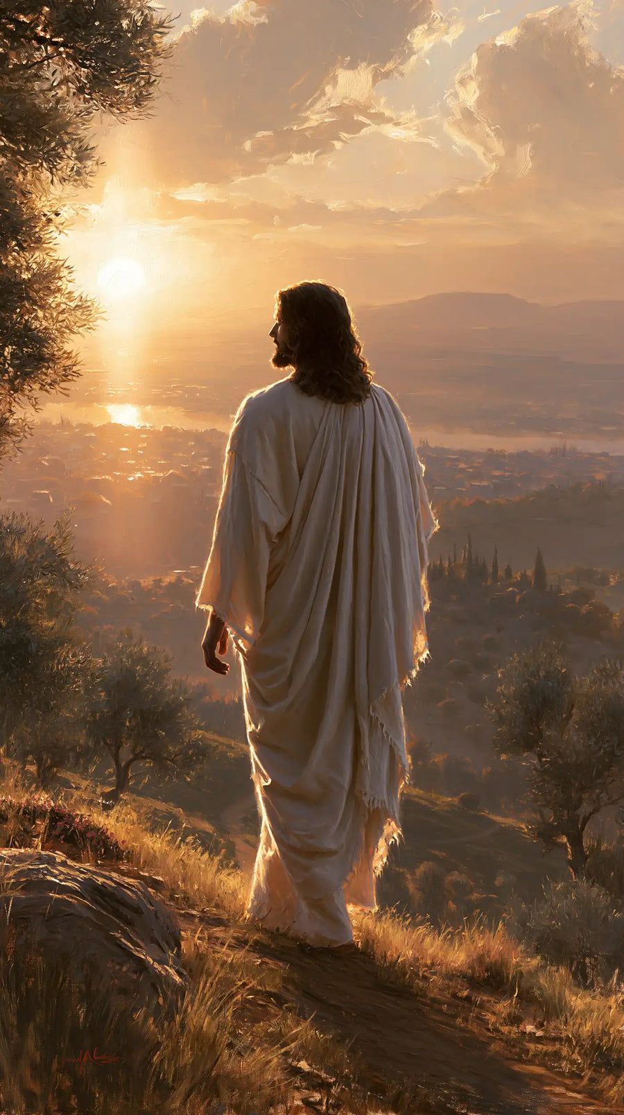 Jesus at Sunset - Sacred Silence · Portrait n° 2