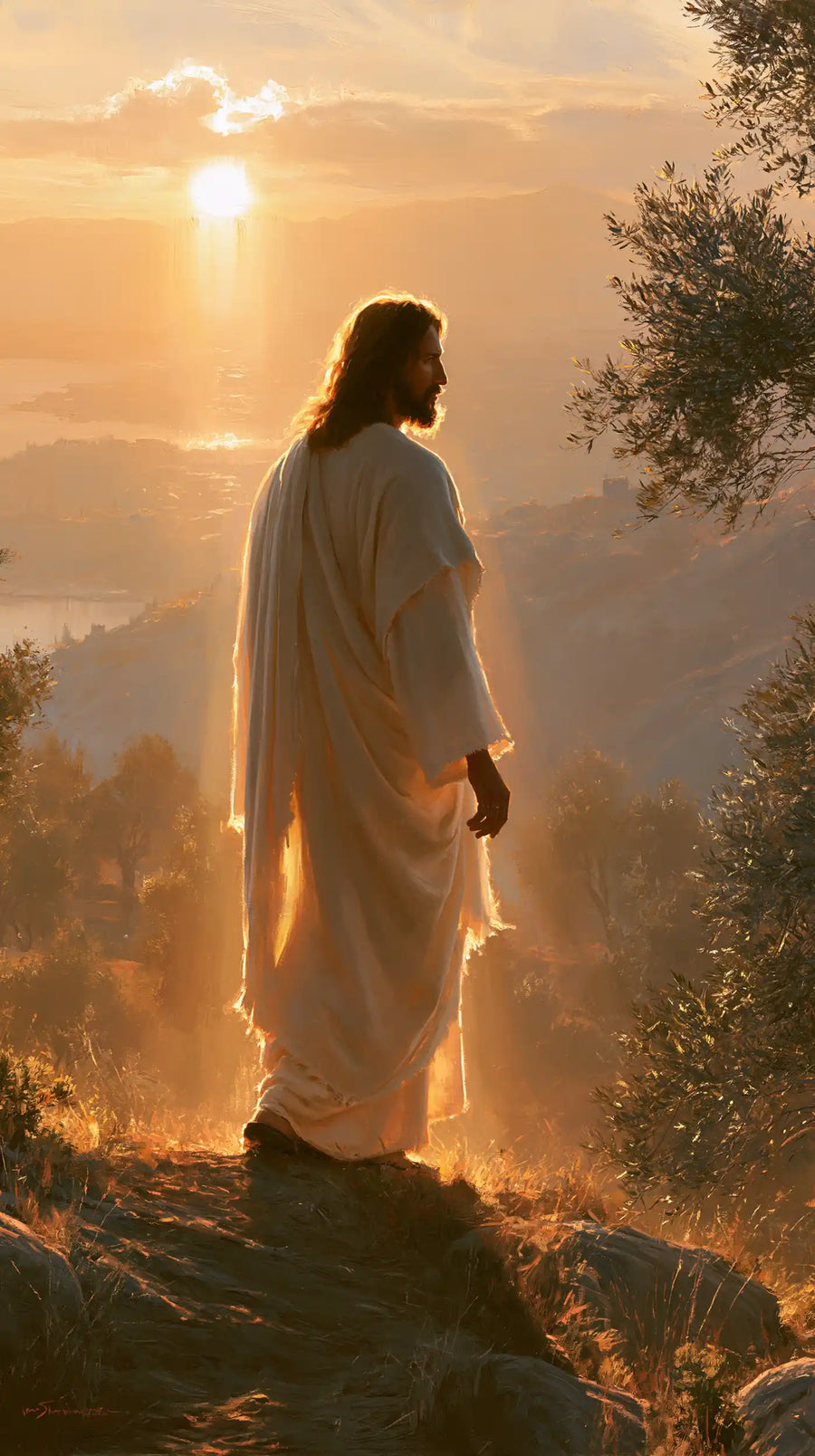 Jesus at Sunset - Sacred Silence · Portrait n° 5