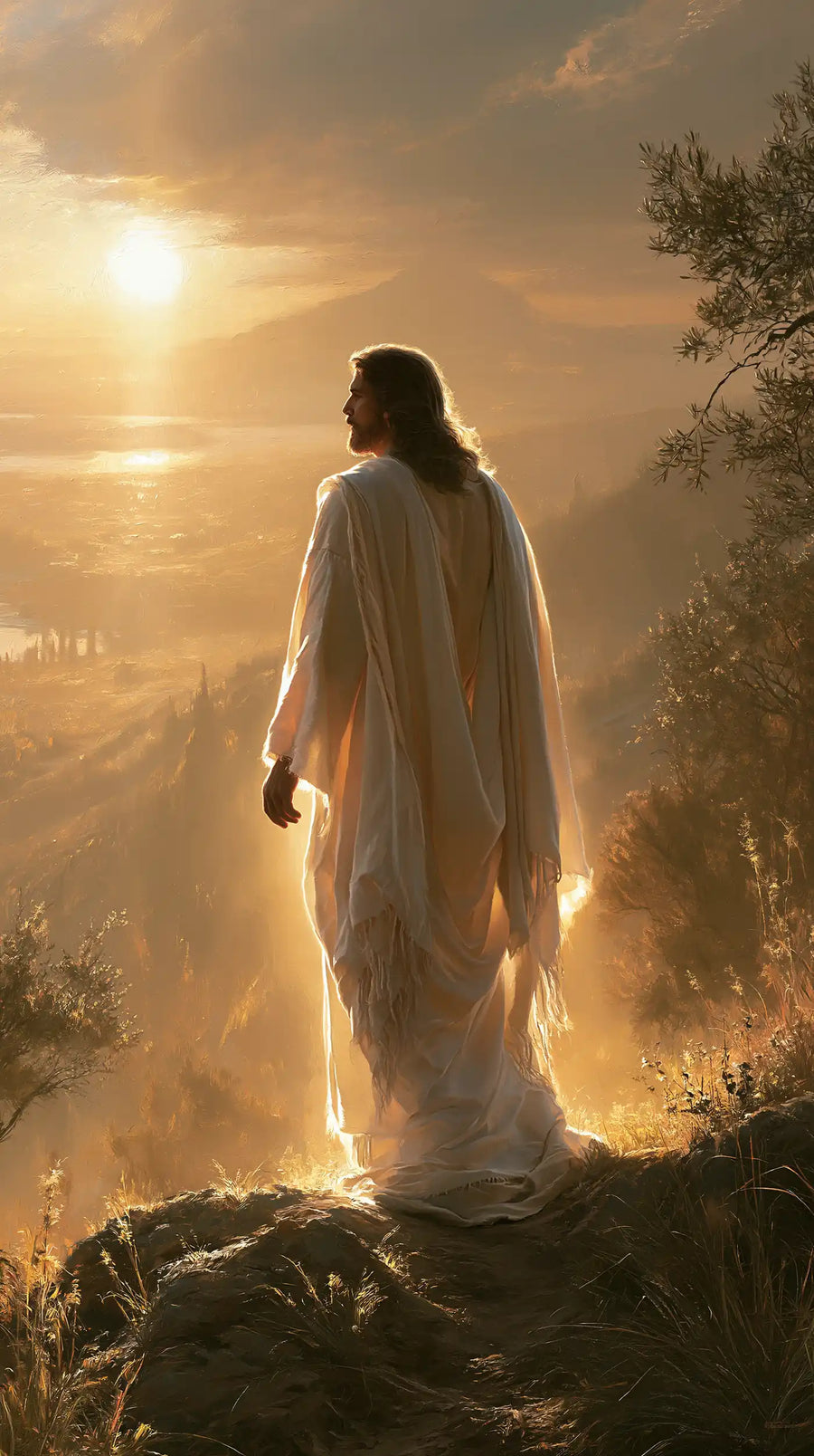 Jesus at Sunset - Sacred Silence · Portrait n° 8