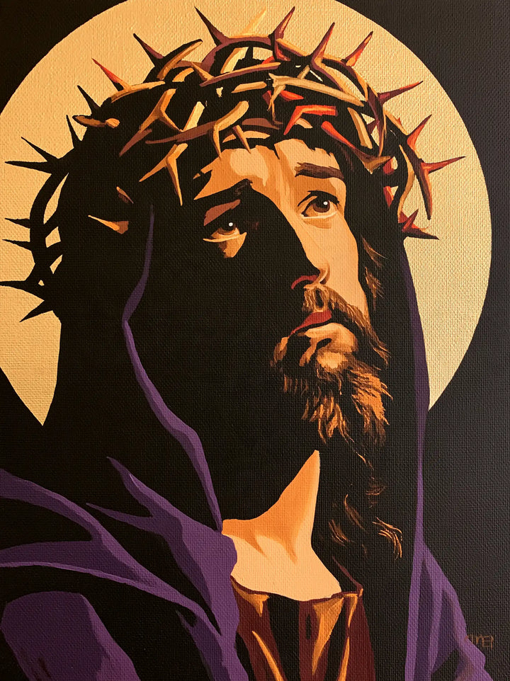 Jesus Crowned with Thorns — The Icon in Amber Planes