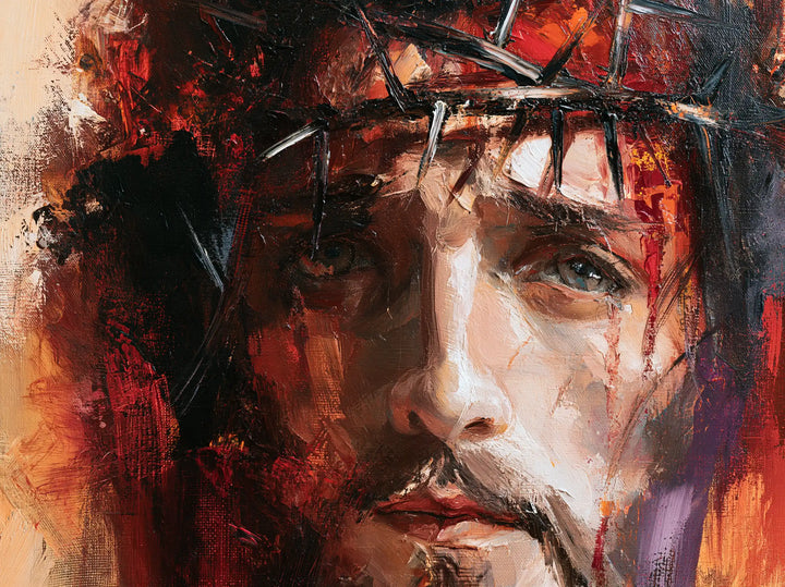 Jesus Crowned with Thorns — The Face with Flame-Like Edges