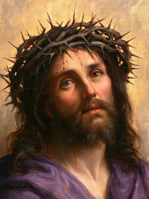 Jesus crowned with thorns in Florentine Renaissance style in Florentine Renaissance style, portrait Christian artwork no. 14