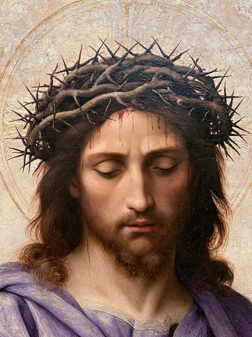 Jesus crowned with thorns in Florentine Renaissance style in Florentine Renaissance style, portrait Christian artwork no. 15