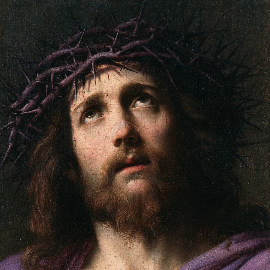 Jesus Crowned with Thorns — The Gaze in Nocturnal Green