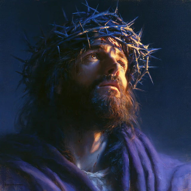 Jesus Crowned with Thorns — The Blue Crown upon the Amber Brow
