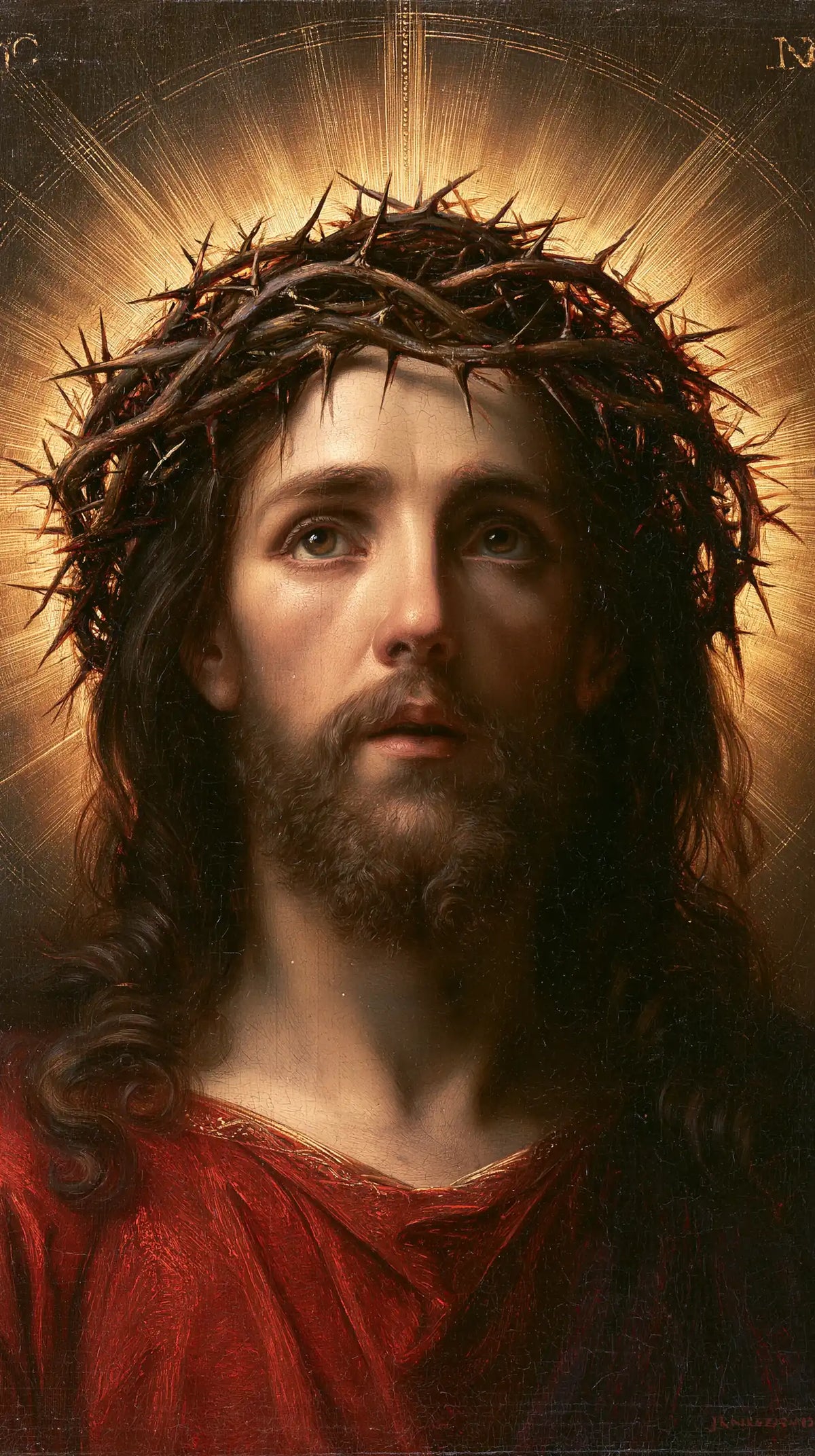 Jesus Crowned with Thorns — Radiance behind the Brambles