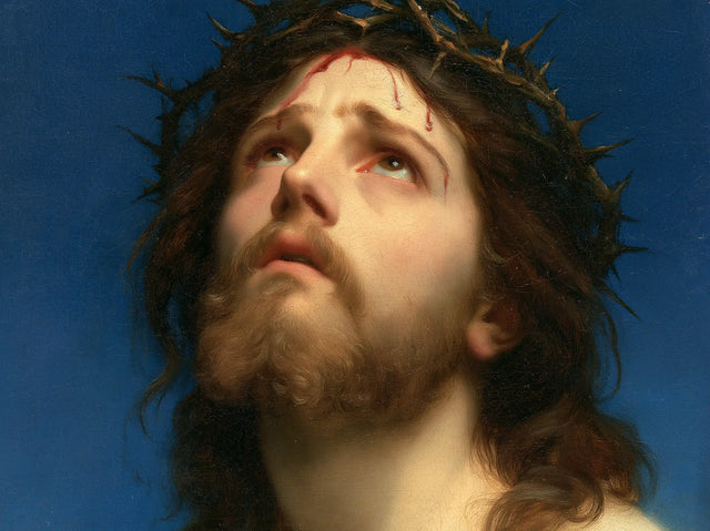 Jesus Crowned with Thorns — The Thorn Branches Raised above Christ