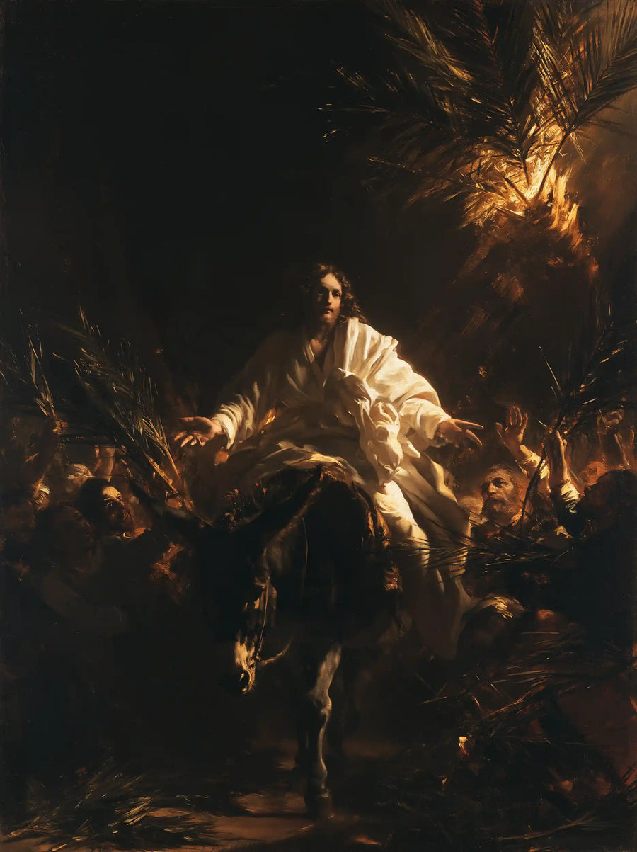 Jesus Enters Jerusalem – Caravaggio Tenebrism · Portrait no. 6