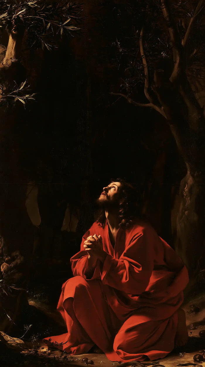 Jesus in Gethsemane - Caravaggio Tenebrism · Portrait n° 5