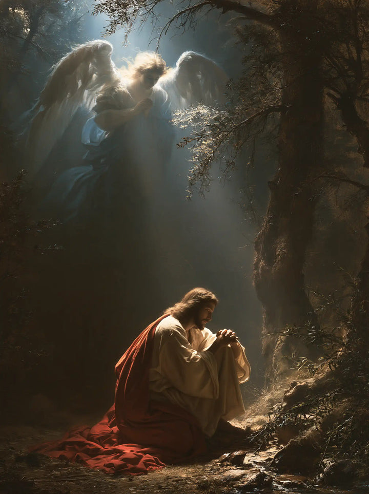 Jesus in Gethsemane - Jesus and the Consoling Angel · Portrait n° 9