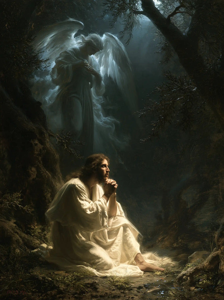 Jesus in Gethsemane - Jesus and the Consoling Angel · Portrait n° 10