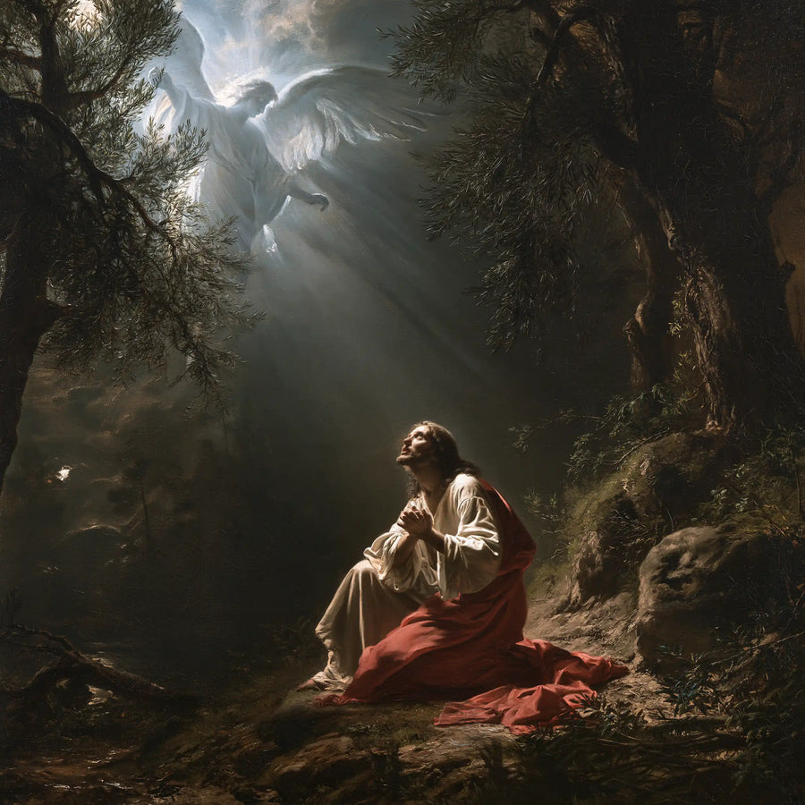 Jesus in Gethsemane - Jesus and the Consoling Angel · Square n° 1