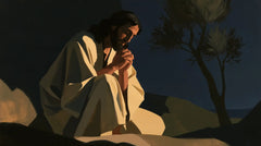 Jesus in Gethsemane — Reverence in Pure Lines