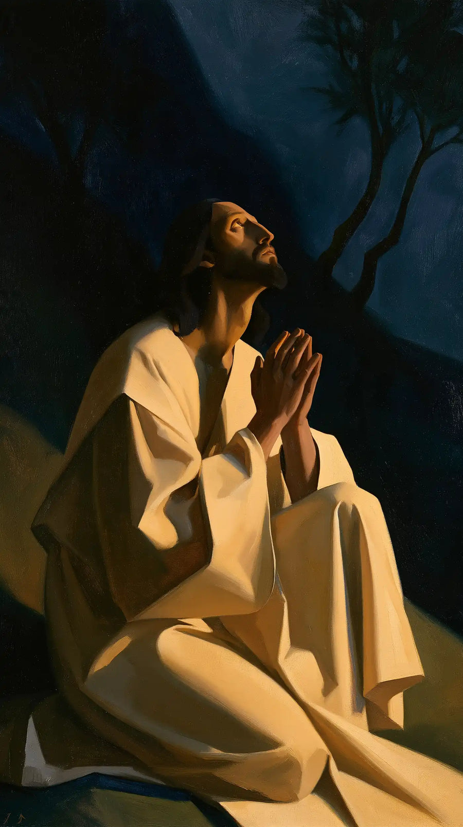 Jesus in Gethsemane — Palms in the Evening’s Ascent