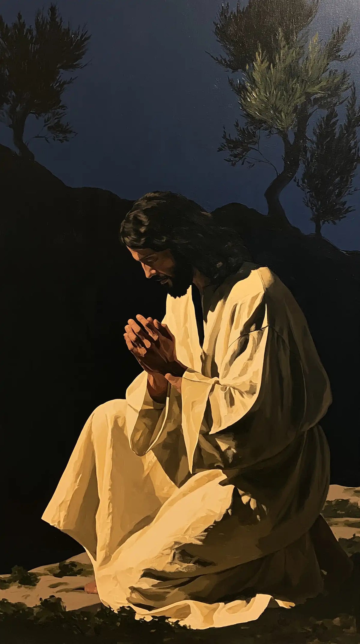 Jesus in Gethsemane - Contemporary Minimalism · Portrait n° 6