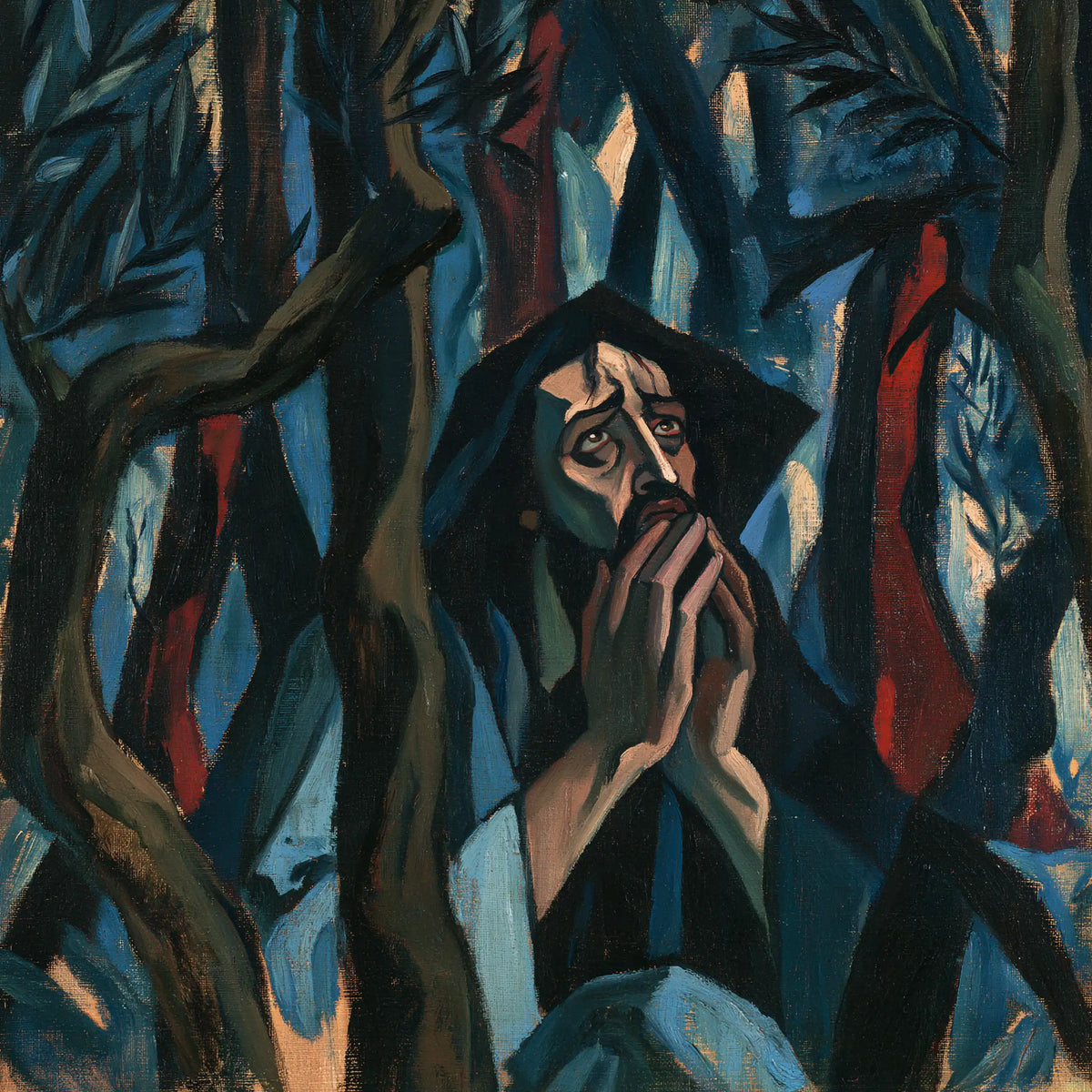Jesus in Gethsemane — The Face at the Threshold of Close Trees